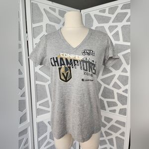 Fanatics Vegas Golden Knights V-neck Tee Western conference champ women's Medium